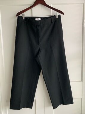 Babaton Agency Pant in Black Cropped Ankle Length Wide-Leg women’s size 12